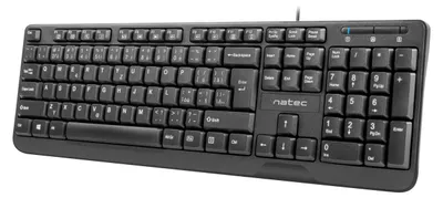Immagine prodotto di natec TASTIERA TROUT SLIM USB, DISPOSIZIONE CZ/SK, NERA