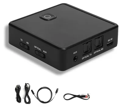 Obrázek produktu pro Bluetooth 5.0 vysílač a přijímač, bezdrátový audio adaptér s 3,5mm AUX konektorem