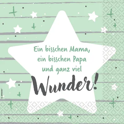 Papierservietten 33x33 cm, 16 St., Spruch-Motiv