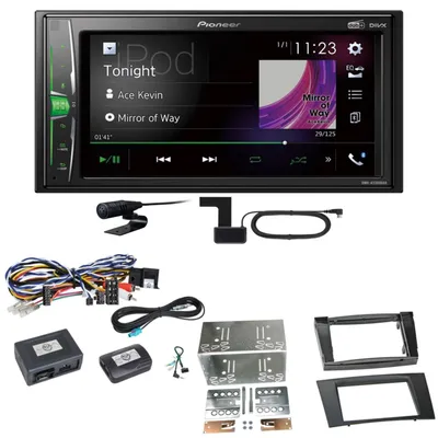 Produktbild von Pioneer DMH-A3300DAB Bluetooth MP3 USB DAB+ Einbauset für Mercedes W211 CLS W219