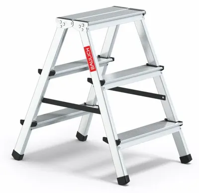 Produktbild von Baulich | Haushaltsleiter - Aluminium - 2x3 Stufen - Max. Belastung 120 Kg - Antirutschfüße