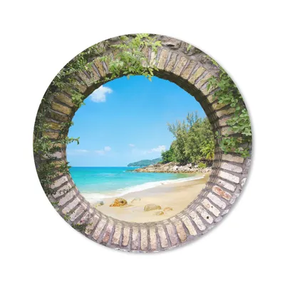 Produktbild von MuchoWow® Mauspad Mousepad Strand - Meer - Aussicht - Sommer 40x40 cm - Mousepads - Maus Mat - Pad - Mausunterlage - Schreibtisch Accessoires