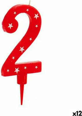 Zdjęcie produktu dla Świeczka urodzinowa numer 2 (12 sztuk)