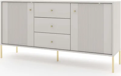 Produktbild von FURNLUX Anrichte Iseo Beige Und Gold 154cm / Hauptfarbe: Grau / Abmessungen: 154 x 79 x 39 cm
