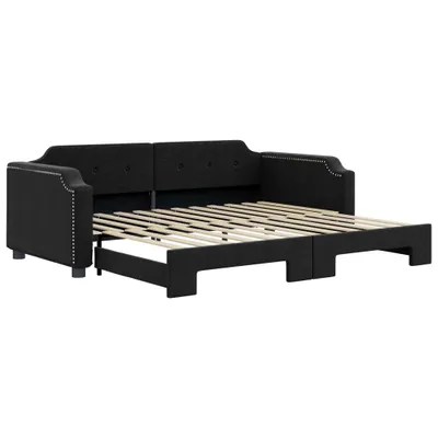 Obrázok produktu pre vidaXL Rozkladacia posteľ čierna 90x190 cm Látka
