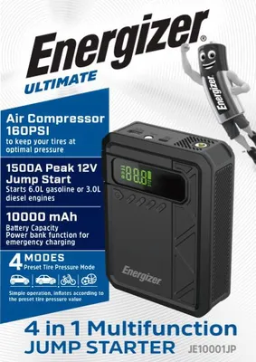 Obrázok produktu pre JE10001JP Štartovacia pomôcka 10 000 mAh s kompresorom 160 PSI, 1500 A