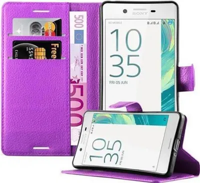 Produktbild von Cadorabo Hülle für Sony Xperia X Schutz Hülle in Lila Handyhülle Etui Case Cover Magnetverschluss