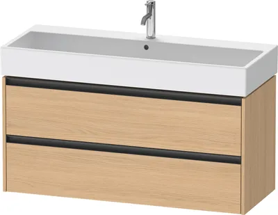 Produktbild von Duravit Ketho.2 Wastafelonderkast 118,4x46x54,9 cm Mat Natuur Eiken