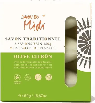 Image de Savon à l'olive - Citrôn Huile de lemogras 3x150g