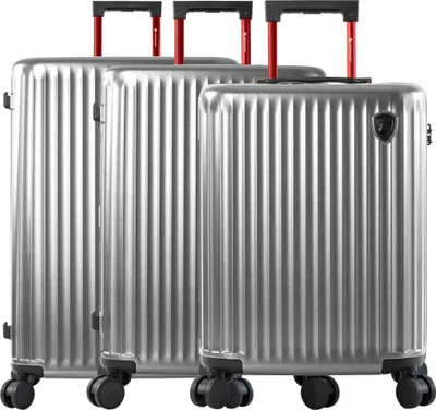 Image de Heys SmartLuggage - Ensemble de 3 valises à 4 roulettes L/M/S (argent)