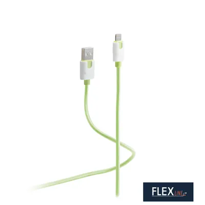Immagine prodotto di FLEXLINE FL31-73033 Cavo dati e ricarica FLEXLINE, USB-A - Lightning, verde, 2,0 m
