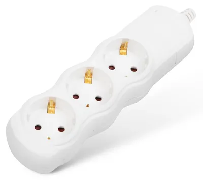 Immagine prodotto di Presa tripla senza cavo – Montaggio fai da te – Bianca – Sicurezza bambini – 3 prese CEE 7/4 – 16 A / 250 V – Adatta per H05VV-F 3×1,00 mm² – Per cablaggio personalizzato [20201RE]