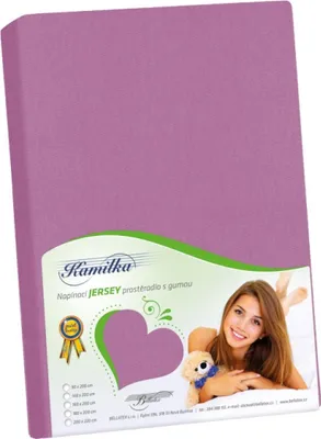 Produktbild von Lila Jersey Spannbettlaken 100% Baumwolle 120x200 cm für Matratzen bis 25 cm Höhe