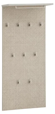 Image de Panneau mural Schildmeyer Edno 159985, couleur crème beige/décor Canasta, dimensions 50 x 20,9 x 110,6