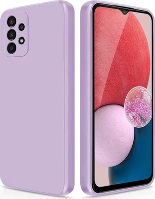 Produktbild von Silikon Hülle für Samsung Galaxy A13 4G Flüssigsilikon Dünn Gel Gummi Matt Kratzfeste Schutzhülle Lila