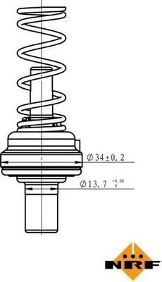 Produktbild von NRF Thermostat Kühlmittel 105°C für VW GOLF VI (5K1) Golf V Schrägheck (1K1) TIGUAN (5N) Passat Variant (3C5) für AUDI A3 Sportback (8PA)