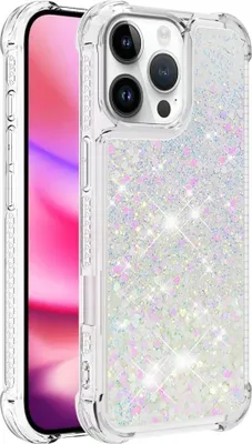 Produktbild von iPhone 16 Pro Hülle - Coverup Liquid Glitzer Back Cover - Weiß