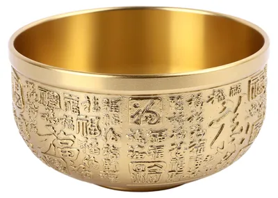 Productafbeelding van Feng Shui koperen schaal voor het aantrekken van rijkdom, ornament, geluk, Chinees geluk, geld, 10 cm