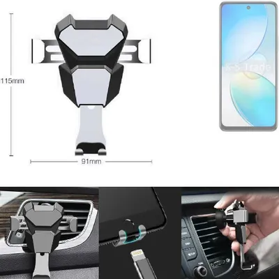 Produktbild von K-S-Trade Lüftungshalterung kompatibel mit Infinix Hot 12 kompakte Handy-Halterung Lüftungsschlitz Lüftungsgitter Autohalterung KFZ Auto-Halterung