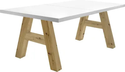 Produktbild von Esstisch ausziehbar Elia 1 140 x 90 x 75 Esszimmertisch Asteiche/Weiß Matt Lack 13261-140