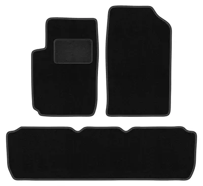 Produktbild von Velours-Fußmatten für Citroen Xsara Picasso 1997-2010 (Minivan) – 3-tlg, Schwarz, passgenau – Wielganizator LUX