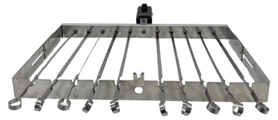 Produktbild von Elektrischer Spießdreher Wostok Akkumotor für Mangal Gasgrill inkl.10 Spieße 50cm