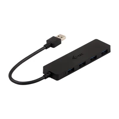 Produktbild von I-TEC USB 3.0 Slim Passive HUB 4 Port ohne Netzteil,  ideal fuer Notebook Ultrabook Tablet PC Unterstuetzt Win und Mac OS Schwarz