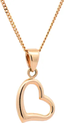 Produktbild von Anhänger Herzchen mit 1,1 mm Goldkette 40 cm 585-14 Karat Gold