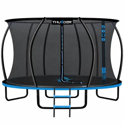 Produktbild von Thunder Gartentrampolin Ultra 427 cm 14 ft Innennetz 150 kg Rosa Schwarz