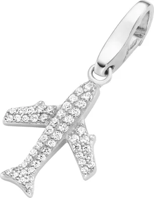 Produktbild von Charm Giorgio Martello Milano Flugzeug mit Zirkonia, Silber 925 Weiss Onesize