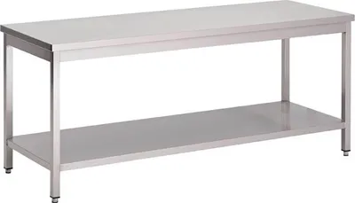 Produktbild von Gastro M Arbeitstisch 1800x700x850mm mit Grundboden aus Edelstahl