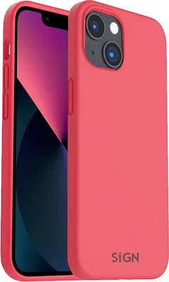 Image de Coque en silicone liquide pour iPhone 14 Plus - Rouge pastèque