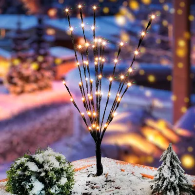 Image de esotec Solar branches lumineuses avec 60 LED blanc chaud résistant aux intempéries IP44 outdoor 102582