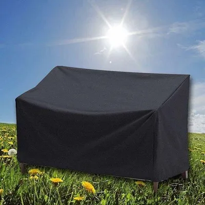 Immagine prodotto di Copertura per panca da giardino - (163x66x89 cm), colore nero. Copertura impermeabile per panca da giardino a tre posti, realizzata in tessuto Oxford resistente ai raggi UV, adatta per mobili da esterno