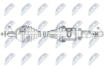 Produktbild von NTY NPW-VV-042 Antriebswelle Vorne Rechts für VOLVO V70 III (135) V60 (155, 157) S60 II (134) S80 II (124)