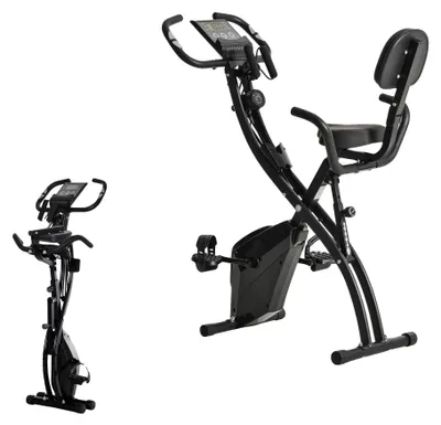 Zdjęcie produktu dla Rower ergometryczny, regulowany opór, składana konstrukcja, czarny