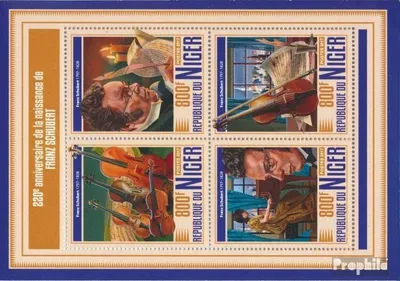 Produktbild von Briefmarken Niger 2017 Mi 5306-5309 Kleinbogen (kompl. Ausg.) postfrisch Franz Schubert