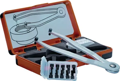 Obrázok produktu pre AMF Verstellbarer Stirnlochschlüssel-Sat, in Zweikomponenten-Box, für Monteure