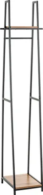 Produktbild von HAKU Standgarderobe Kleiderstangen eiche, schwarz - MDF, Metall, B/H/T: 38x166x40 cm