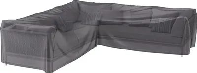 Produktbild von AeroCover Eck-Lounge-Hülle L-form 255x255x100x70cm, Patio sofa cover, Grau, Polyester, 1 Stück(e), 2,55 m