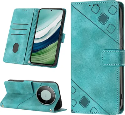 Produktbild von Hülle für Huawei Mate 60 Prägung Flip Leder Brieftasche Schutzhülle mit Ständer Grün