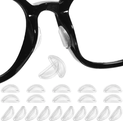 Imagen del producto de Almohadillas de silicona para gafas, suaves, 10 pares, transparentes, autoadhesivas, antideslizantes, para gafas y