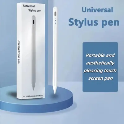 Zdjęcie produktu dla Uniwersalny rysik dotykowy - stylus do wprowadzania danych - do tabletów, telefonów z systemami iOS, Android i Windows - magnetyczny - wykonany z tworzywa sztucznego - biały