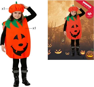 Immagine prodotto di Costume da zucca per bambini 3-4 anni (98-115 cm)