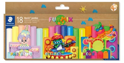 Produktbild von Staedtler – Modelliermasse „noris jumbo“, 18-Farben-Set | 6 Stück