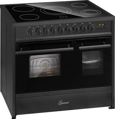 Produktbild von GURARI Elektro Standherd GCH E 912 DF BL Glaskeramik Herd 90 cm Schwarz Range Cooker Elektro Doppelbackofen