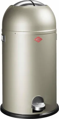Produktbild von WESCO Tretabfalleimer 184631-03 KICKMASTER in NEUSILBER mit 33 Liter Volumen / Abfallsammler / Mülleimer