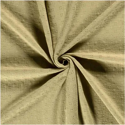 Musselin-Stoff gestickte Blumen ab 50x130cm uni OEKO-Tex Double Gauze Windeltuch Mulltuch khaki