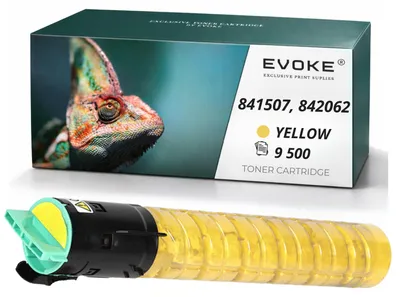 Produktbild von Evoke Toner-Kompatibilkartusche für den Ricoh-Drucker MPC-2051, 2551Y, 841507, 842062, Gelb, 9.500 Seiten, kompatibel mit Aficio 2051, 2551, C2051