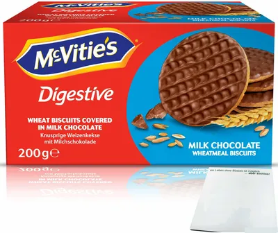 Produktbild von McVitie's Digestive Milk Chocolate (200g Packung) + usy Block